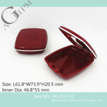 Rectangular Compact Powder Case/Compact Powder Container With Mirror AG-YY-F-99, AGPM Cosmetic Packaging , Custom colors/Logo